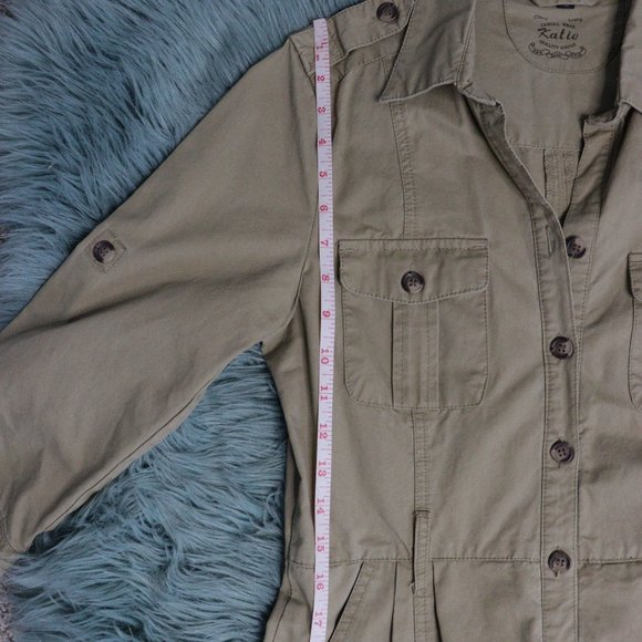3/$28 SALE Katie - Cargo Button Down Dress - Size Medium - Picture 11 of 14